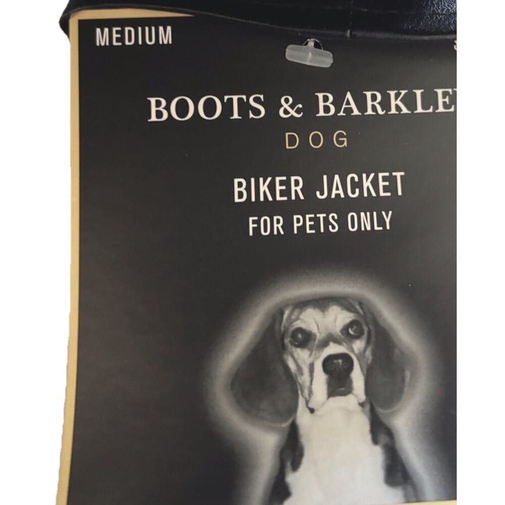 Biker Jacket Dog Boots And Barkley Sz M Black 13lb-20lb 14-16 Inches NWT - Picture 4 of 6